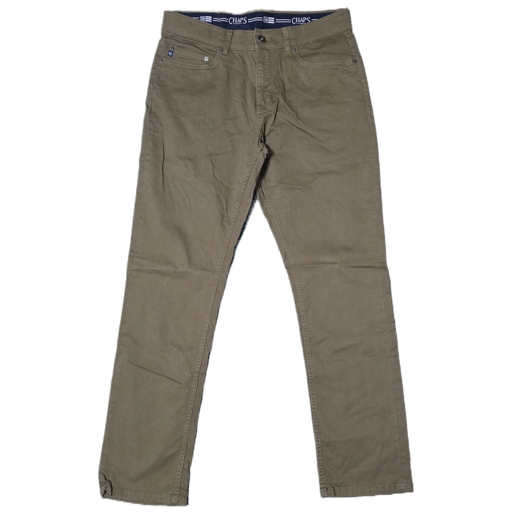 Chaps Men Classic Fit Khaki Chinos Pants Size 32x31 Casual Wear Work Comfort (y)
